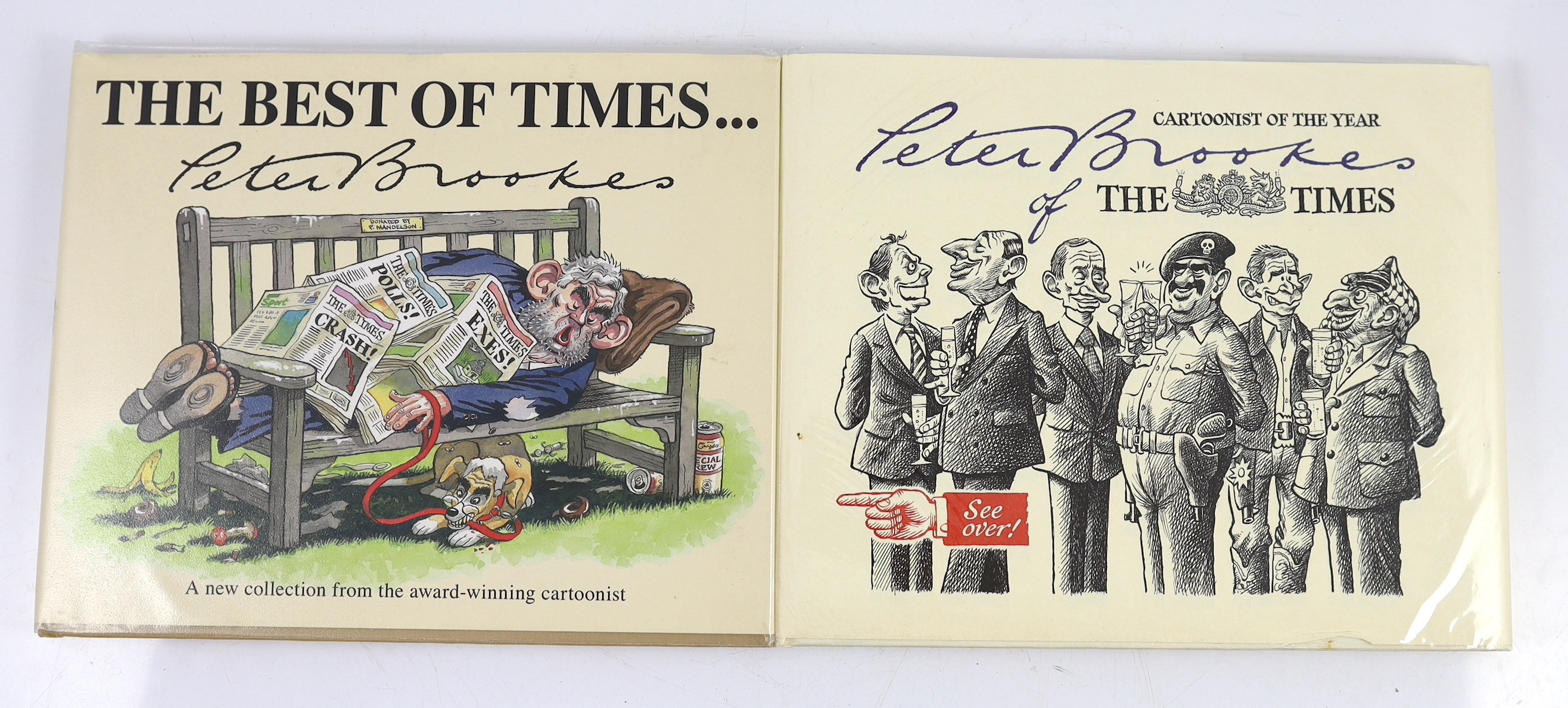 Brookes, Peter. Nature Notes. 1997; Nature Notes. The New Collection. 1999; Nature Notes III. 2001; Nature Notes IV. The Natural Selection. 2004. All signed by the author/artist. Together with four other “Times” cartoon